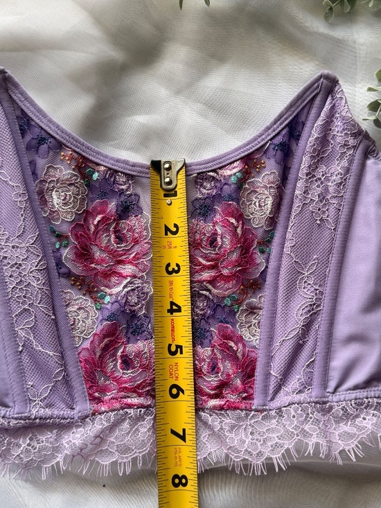 Victoria’s Secret Dream Angels Strapless Corset Top | Small | Floral Embroidery - Picture 7 of 9